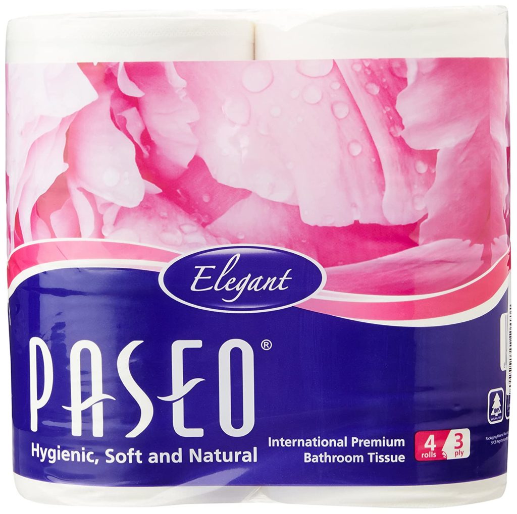 Paseo 4X1 Elegant 3 Ply Plain Toilet Rolls  by channel packaging 