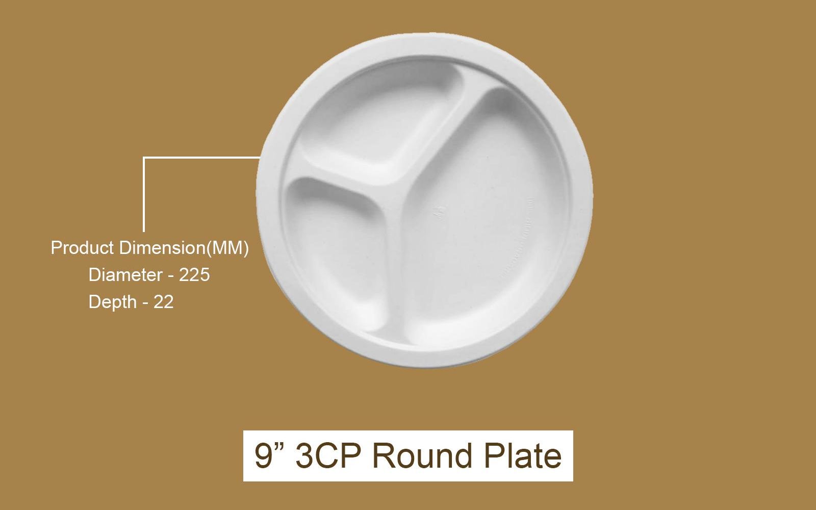 bagasse meal plate