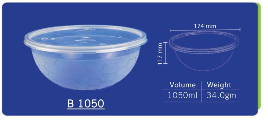 Glen 1050ml Food Container with lid (B 1050) by channel packaging 