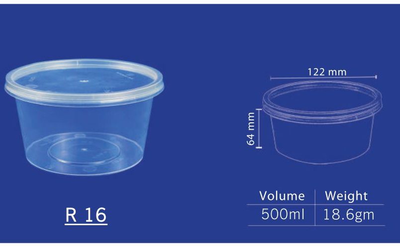 Glen 500 ml Round Food Container (R 16) by channel packaging 