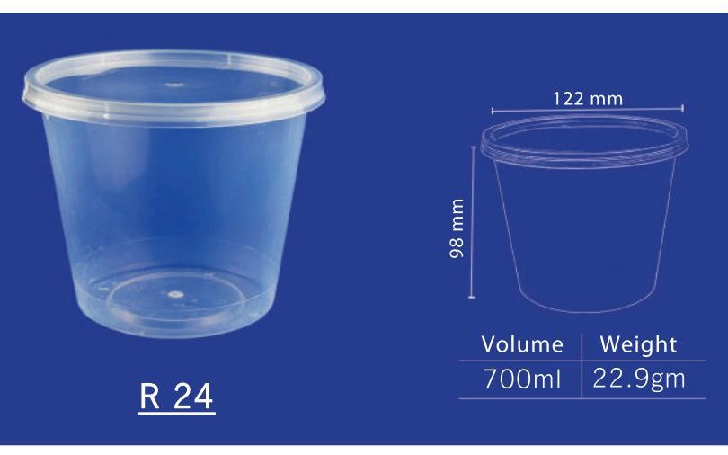 Glen 750 ml Round Food Container (R 24) by channel packaging 