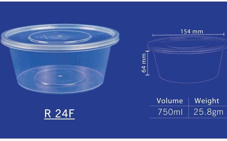 Glen 750 ml Round Food Container (R 24F) by channel packaging 