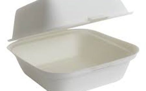 Bagasse clam shell by channel packaging 