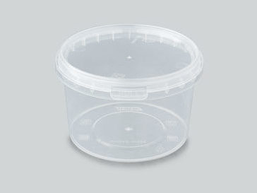 500 ml Temper Evident Container with lid by channel packaging 