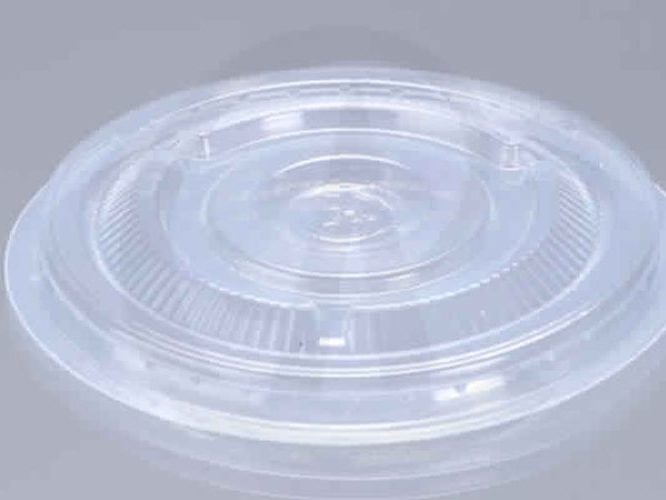 plastic lid for glass by channel packaging 